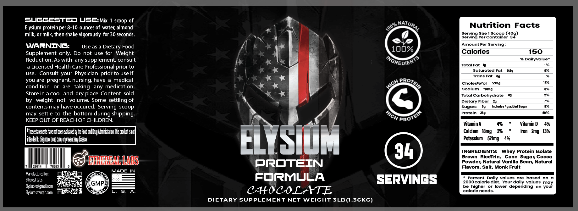 Elysium Chocolate Iso Protein
